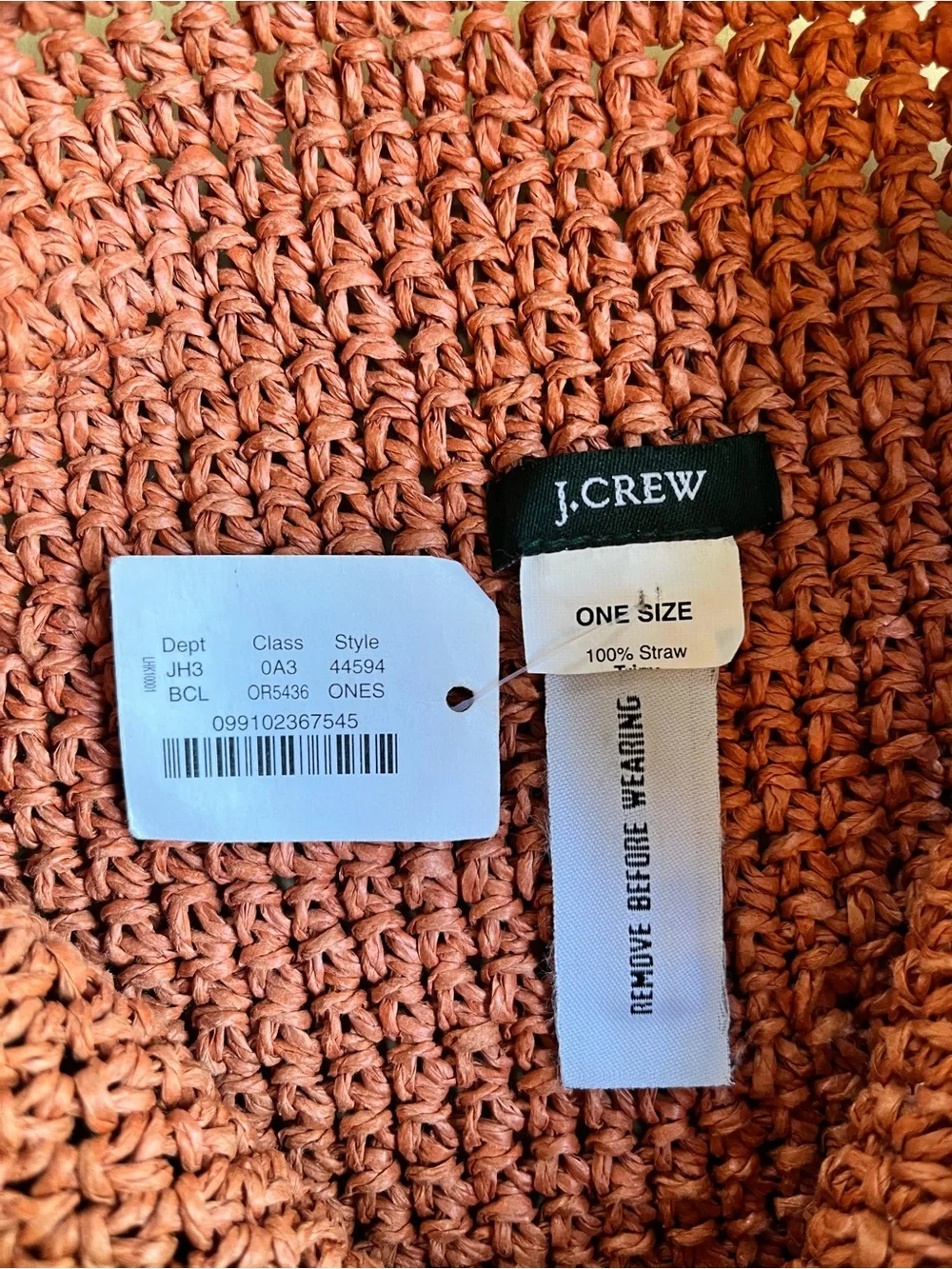 J. Crew Rust Crochet Knit Shoulder Tote